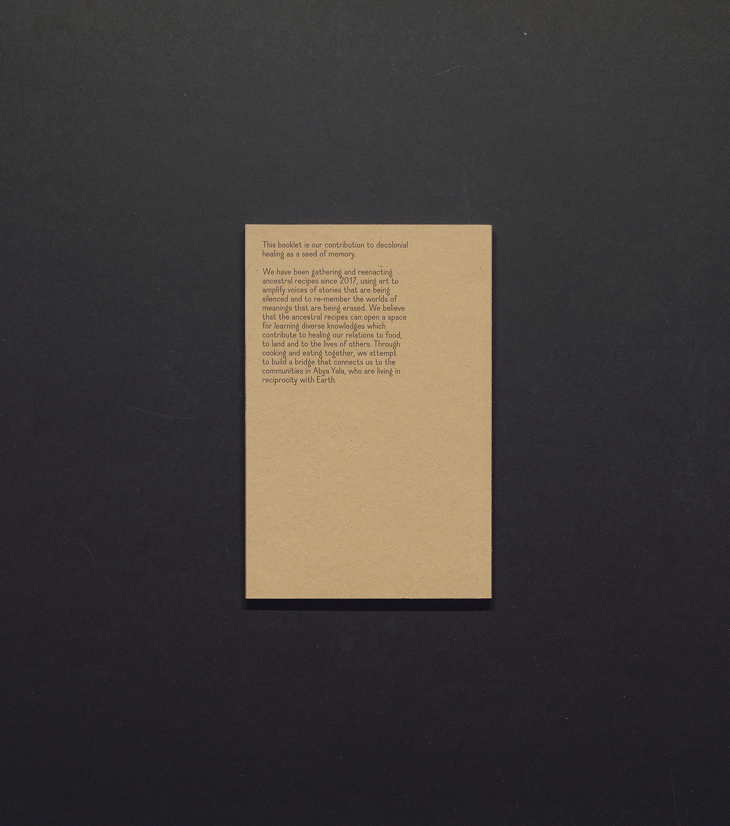 Ancestral Recipes, Seed of Memory