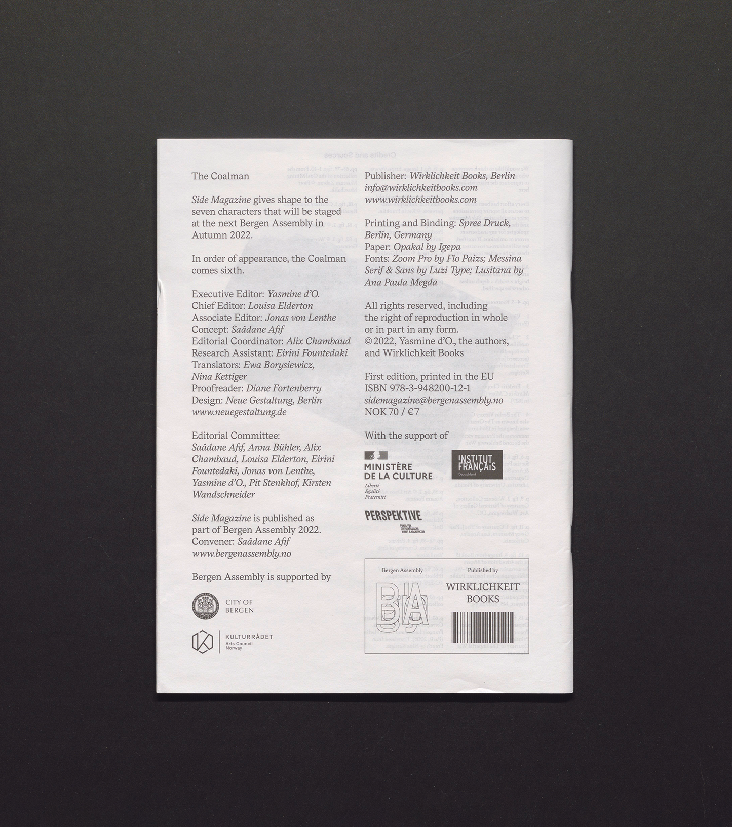 Side Magazine #6 - Portrait of a Coalman