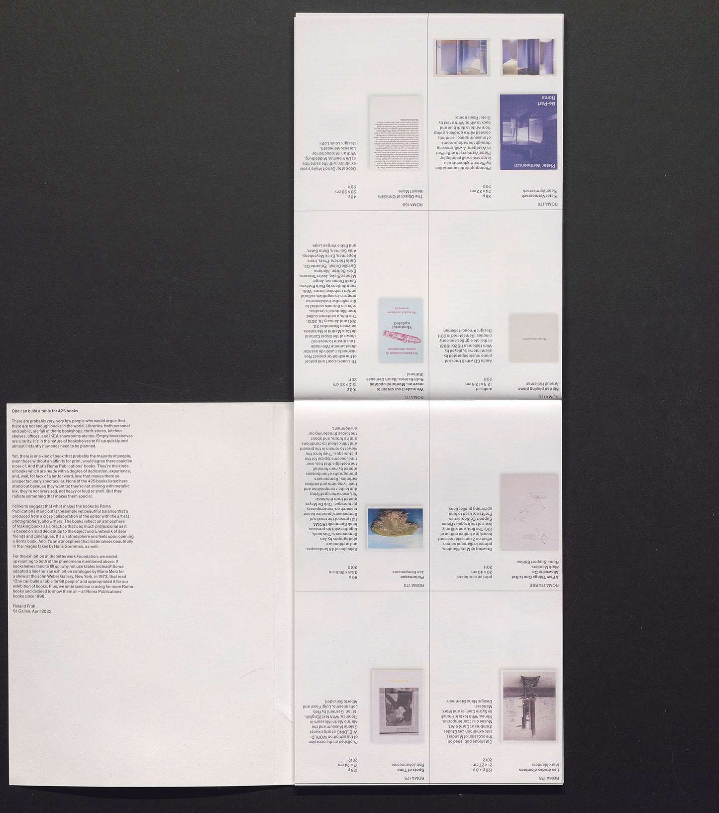 ROMA Publications #1–425 at Sitterwerk, St.Gallen