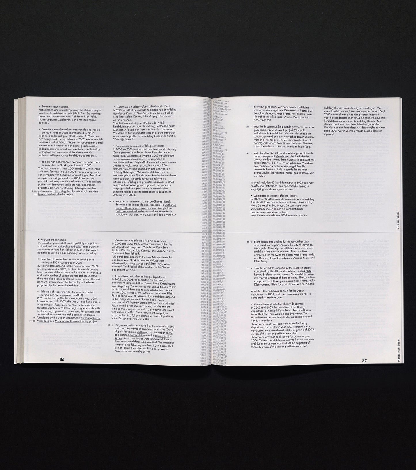 Jan van Eyck Academie Annual report 2003