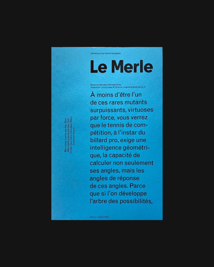 Le Merle, vol. 5, no. 1, Winter 2018: Art & Finance: Unworking Value I