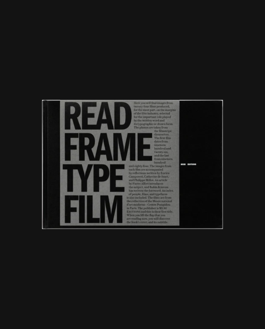 Read Frame Type Film: Or, Written on the Screen