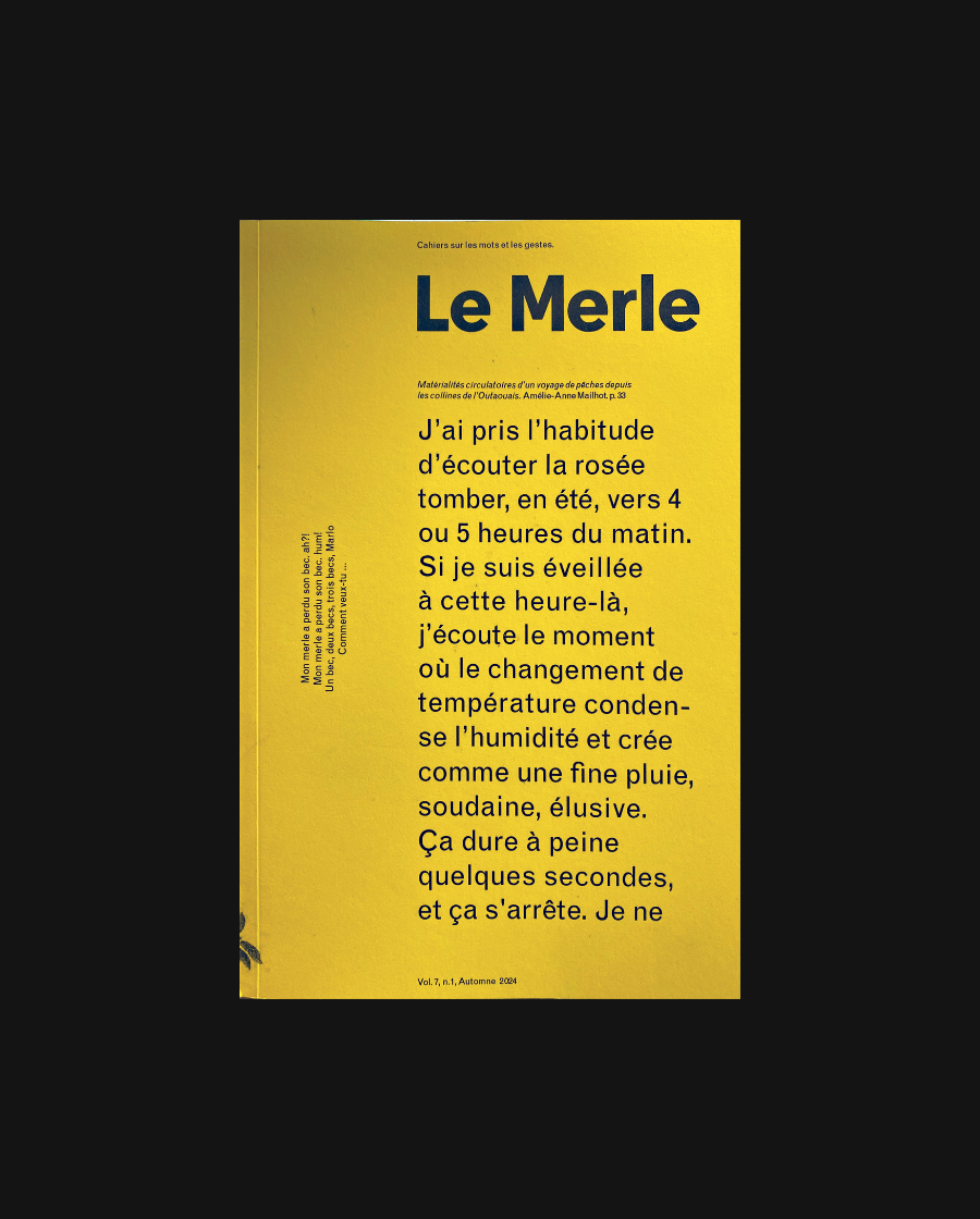 Le Merle, vol. 7, no. 1, Fall 2024: hyperlocality