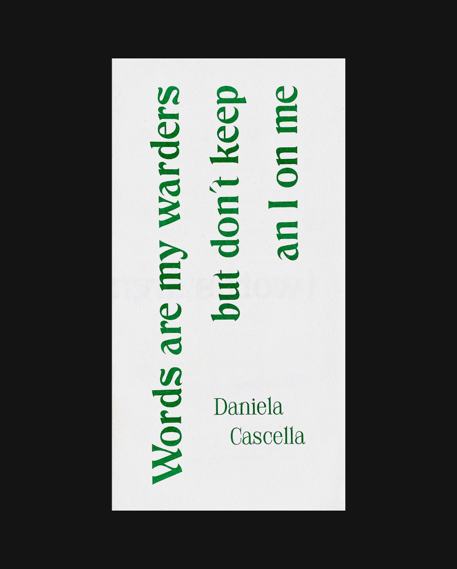 Words are my warders but don’t keep an I on me