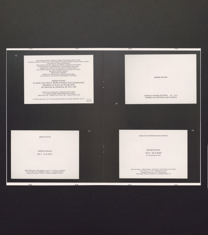 Revue Faire No. 04 - A communication: invitation cards by the artist Stanley Brouwn.