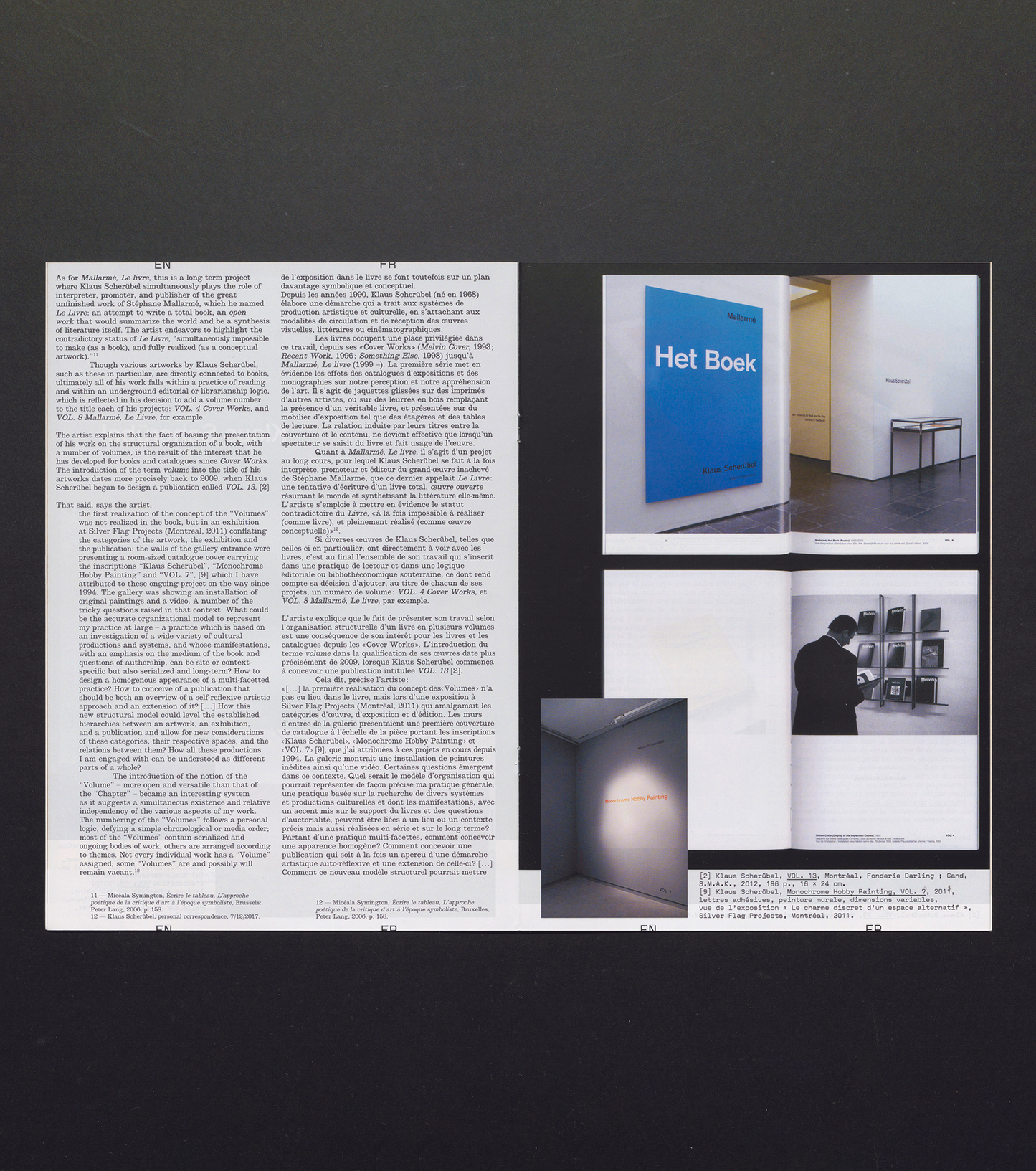 Revue Faire No. 11 - Books/exhibitions: VOL. 13 by Klaus Scherübel, Title of the Show by Julia Born and THEREHERETHENTHERE by Simon Starling.
