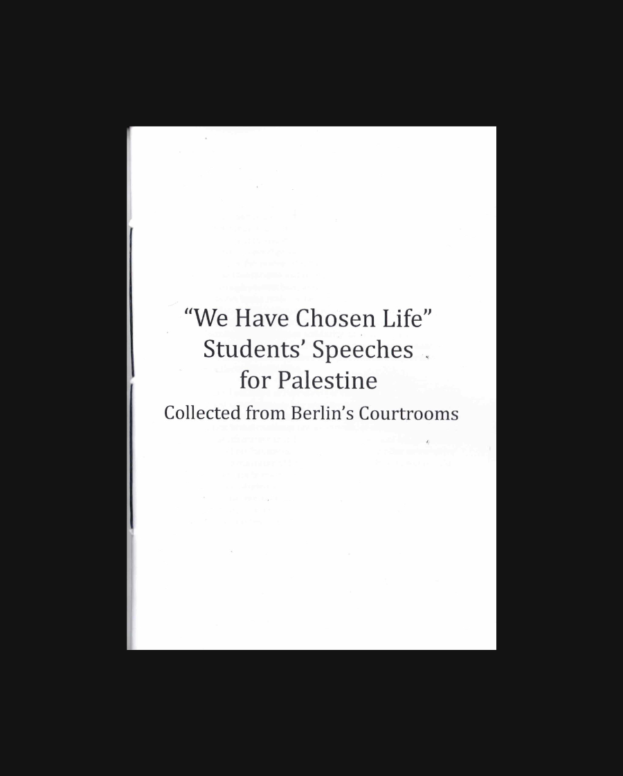 “We Have Chosen Life” Students’ Speeches for Palestine