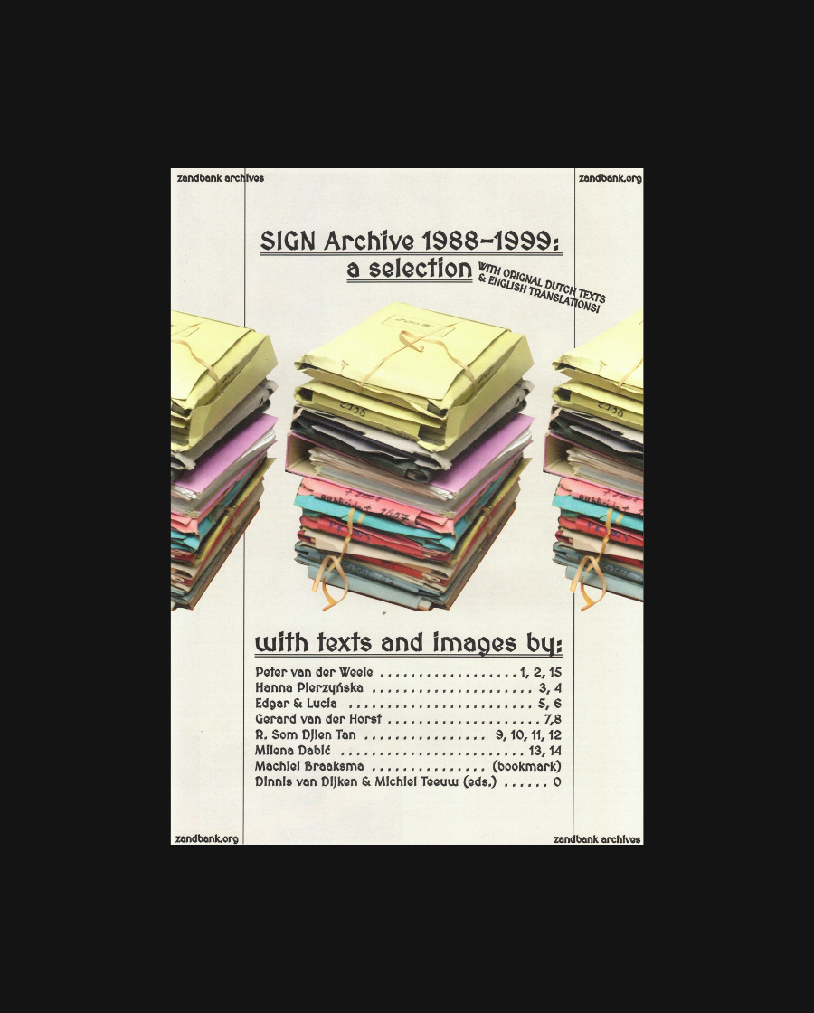 SIGN Archive 1988-1999: a selection