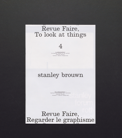 Revue Faire No. 04 - A communication: invitation cards by the artist Stanley Brouwn.