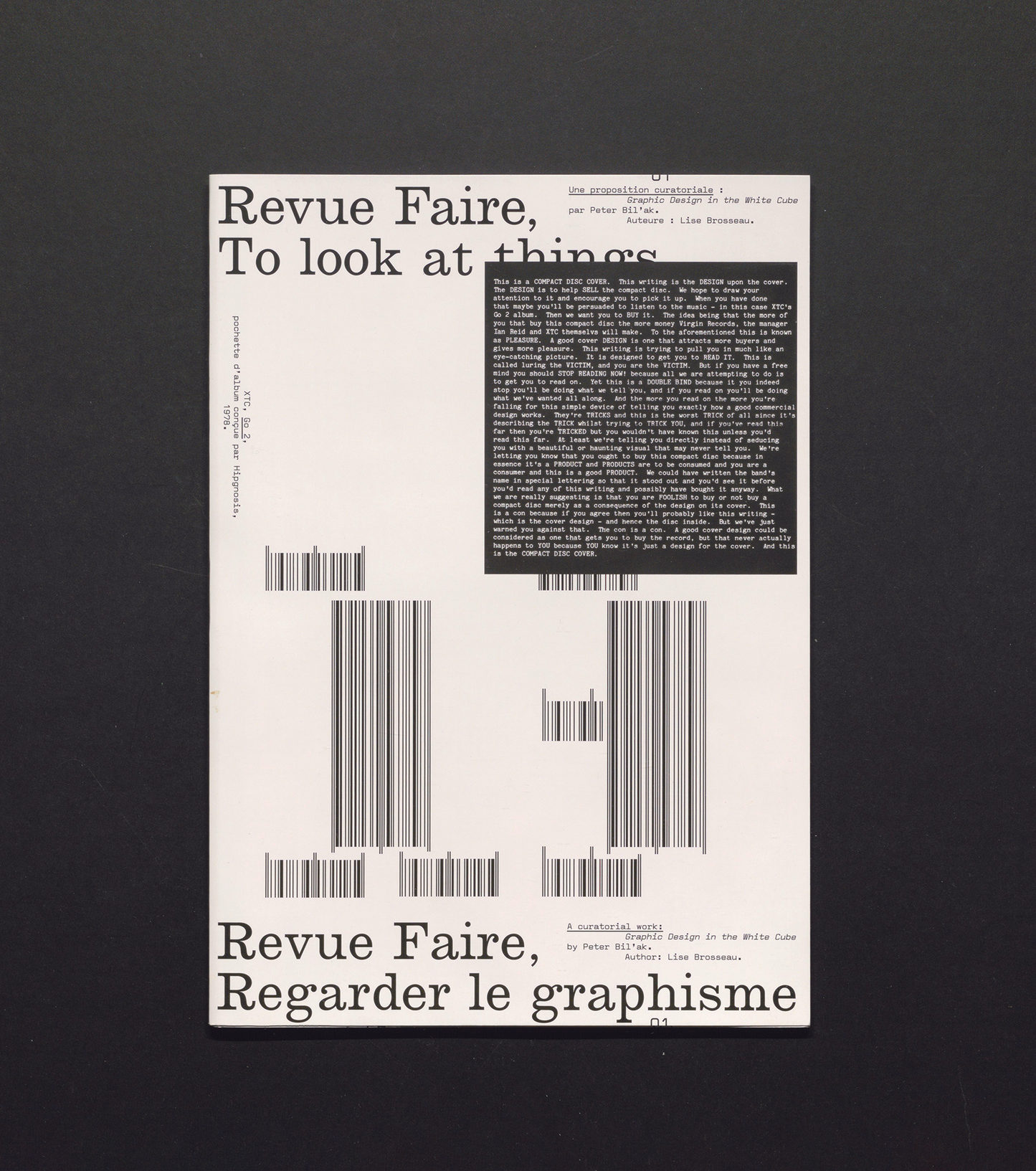 Revue Faire No. 13 - A curatorial work: Graphic Design in the White Cube by Peter Bil’ak