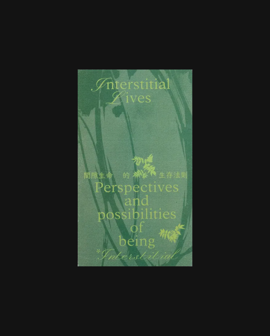 Interstitial Lives: Perspectives and possibilities of being interstitial | 間隙生命的生存法則